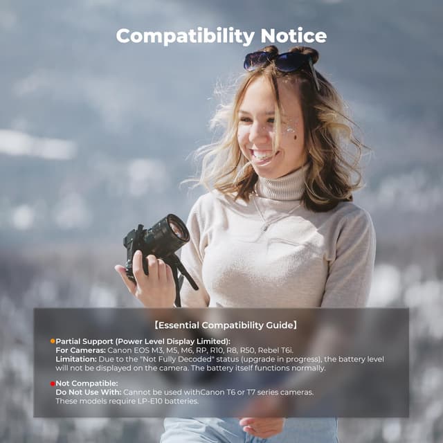 Thumbnail 6 de K&F CONCEPT 3er-Set LP-E17 1.250 mAh Akku + 3-Schacht-Ladegerät mit LCD (für Canon EOS)