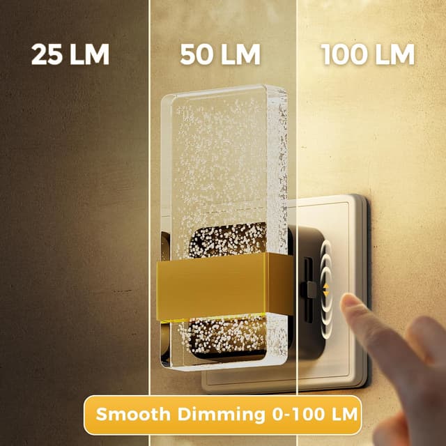 Detalle de LOHAS-LED Nachtlicht-Steckdose mit Dämmerungssensor (3000K warmweiß) – dimmbar 0–100 lm, 1 Stück