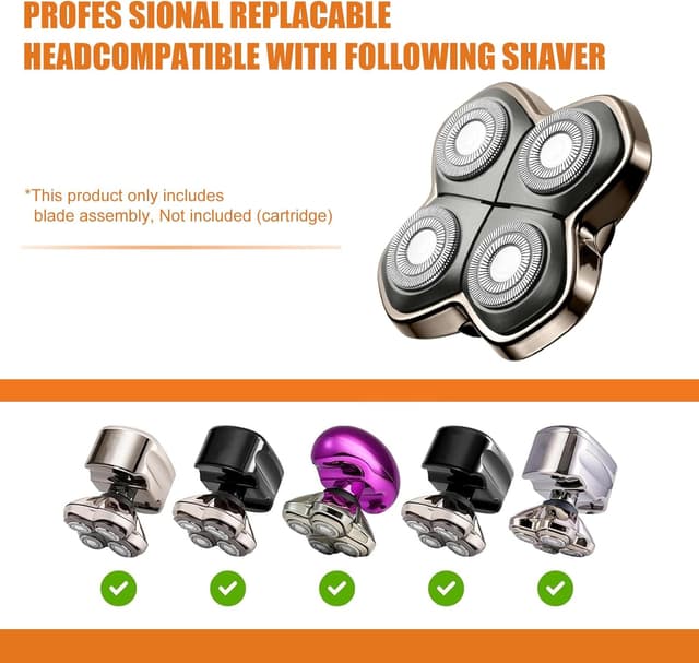 Detalle de AUDOC Skull Shaver blade set, 3 pcs