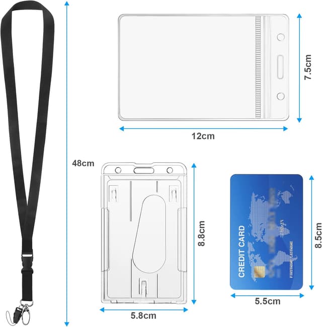 Detalle 2 de Vicloon Porta Badge Retrattile Set da 4 pezzi con cordino: praticità e protezione per tessere e carte