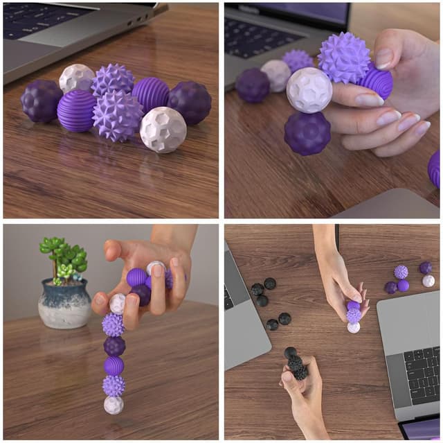 Thumbnail 6 de Magnetische Fidget Balls 8er Set – Stressball