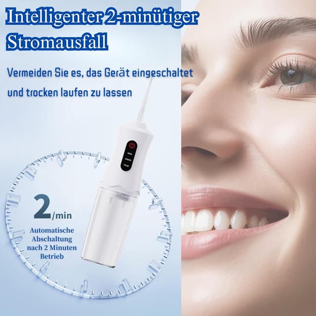 Detalle de Kabellose Munddusche wasserdicht Munddusche Kabellos Wasserdicht mit 4 Düsen und USB-Ladekabel