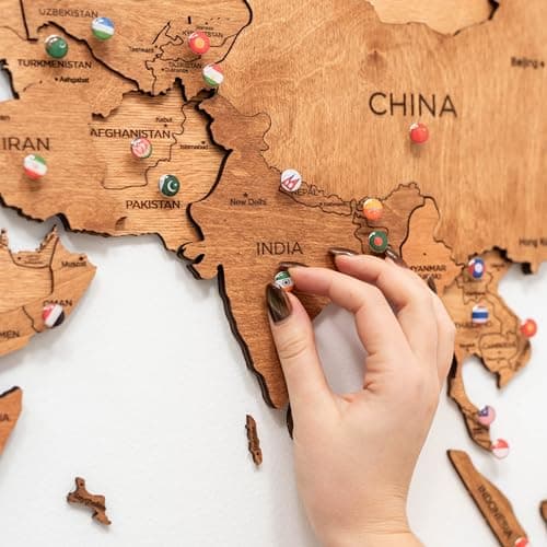 Thumbnail 8 de Enjoy The Wood Mapa Mundial 3D M oak