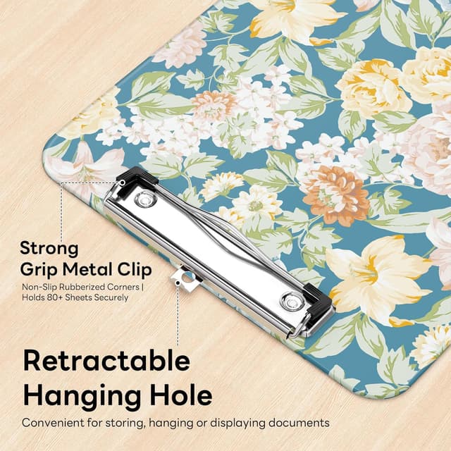 Detalle 2 de Luminzo Klemmbrett A4 Letter Clip 80 Blatt