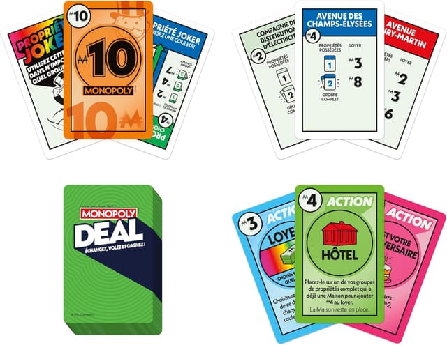 Detalle de Monopoly Deal – Jeu de cartes rapide inspiré du Monopoly, dès 8 ans
