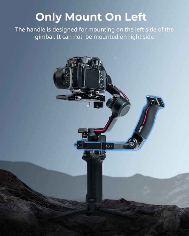 Detalle de SMALLRIG Sling Handle für DJI RS 5/RS 2/RSC 2/RS 3/RS 4 – verstellbarer Gimbal-Handgriff mit QD-Buchse