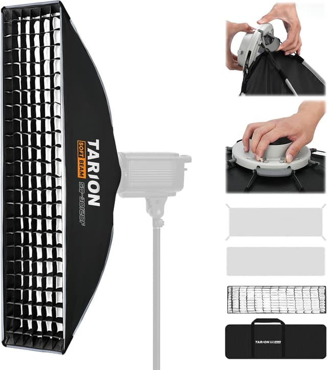 Detalle de TARION strip softbox 30x120cm Bowens mount