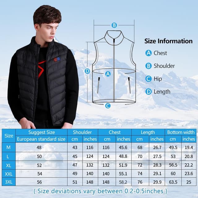 Thumbnail 5 de Mincoo Gilet riscaldabile USB 10.000 mAh per escursionismo