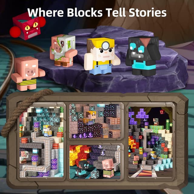 Thumbnail 2 de KIDCHEER Magnetbausteine 150 Stück Bergwerk Höhle