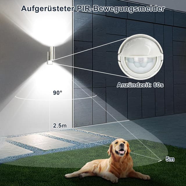 Thumbnail 1 de HiBay Aussenlampe 5 m Bewegungsmelder