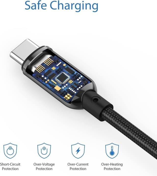 Thumbnail 6 de SOOPII USB-C to USB-C Cable (3m, 2-pack) with 100W Power Delivery and LED charging display