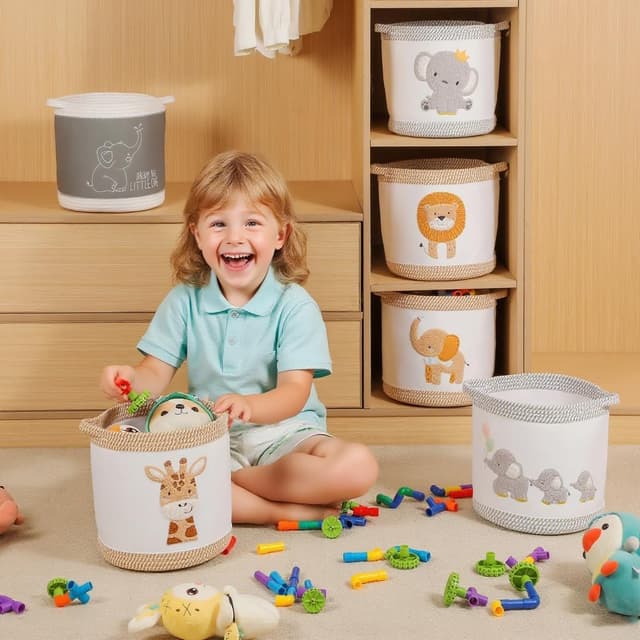 Detalle 1 de Tidelit Aufbewahrungskorb-Set 3-teilig 21 Liter