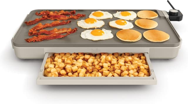 Detalle de bella 12" x 22" Electric Griddle with Warming Tray (EverGood™ Ceramic Nonstick & Removable Temp Probe)