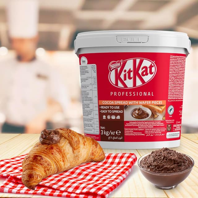 Detalle de KITKAT Chocolate Untable con Galletas, Cubo 3kg 🍫