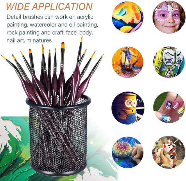 Thumbnail 1 de Pinsel Set Malen 13 Stück Detailpinsel 🎨