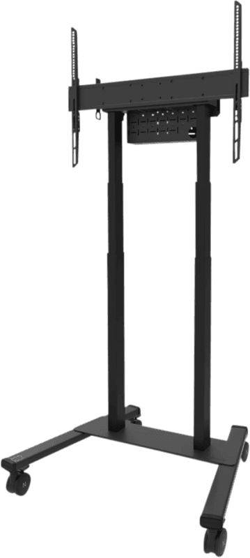 Detalle de Neomounts MOVE Lift FL55-87BL1 motorisierter Bodenständer (55–100 Zoll) in Schwarz