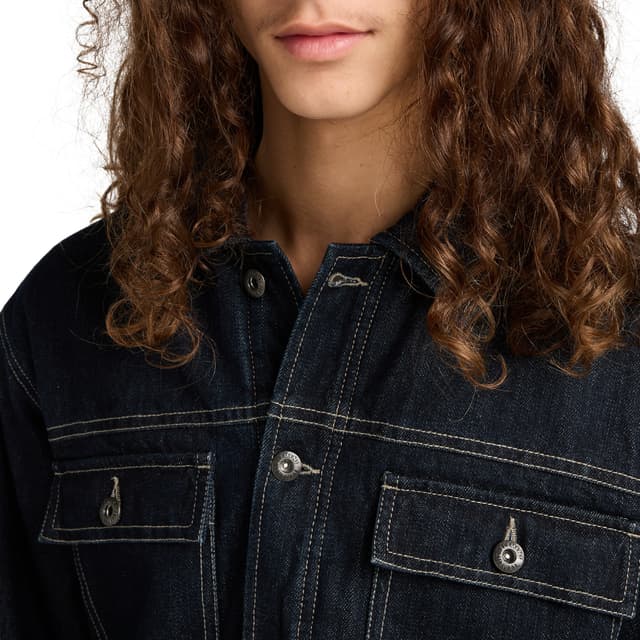 Detalle de Element Chaqueta de hombre Trucker Denim de algodón