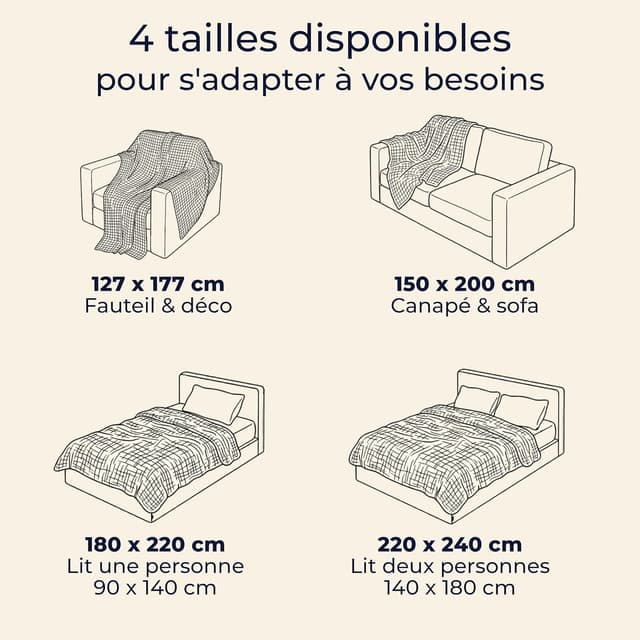 Detalle de Dreamzie Couverture en mousseline 220x240 cm en coton 4 couches Oeko-Tex ivoire