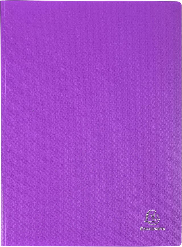 Detalle de Exacompta Réf. 88116E Protège-documents OPAK semi-rigide violet pour format A4 (100 pochettes, 200 vues)