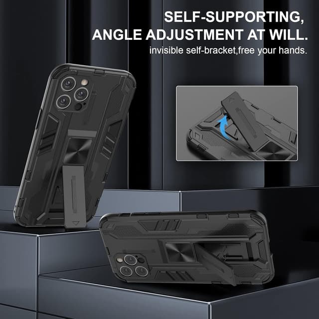 Detalle 2 de Btstring iPhone 12 Pro Hülle mit Standfunktion