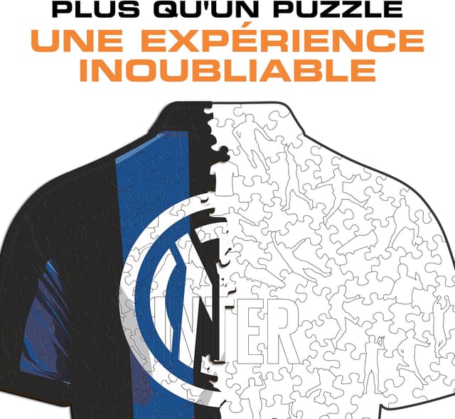 Detalle de Iconic Puzzles Inter Maillot — puzzle en bois 150 pièces (taille S)