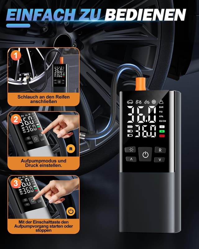 Thumbnail 3 de Kabellose Luftpumpe 6000mAh 150 PSI