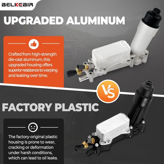 Thumbnail 2 de Aluminum Engine Oil Cooler Filter Housing Replacement (3.6L) for 2011-2016 Dodge/Jeep/Chrysler/Ram