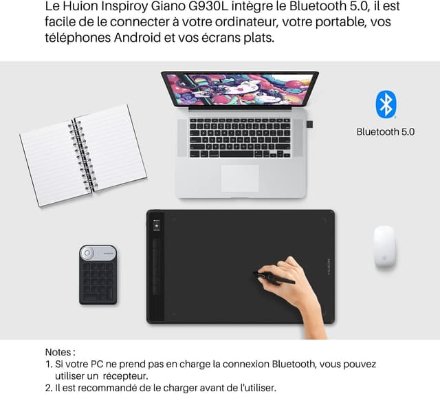 Detalle de HUION G930L tablette graphique 13,6
