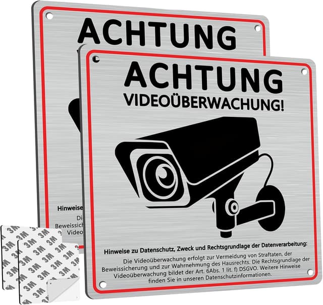 Detalle de Schild Videoüberwachung 15 x 15 cm Aluminium