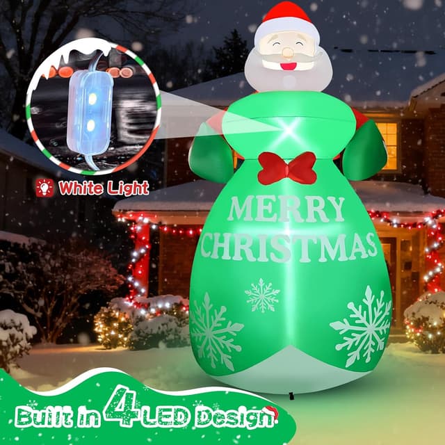 Thumbnail 1 de 8FT Christmas Inflatable Santa Claus 8FT Santa Inflatable ๐