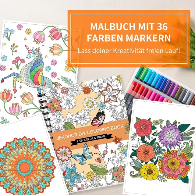 Thumbnail 3 de Malbuch für Erwachsene mit 36 Markern 🎨
