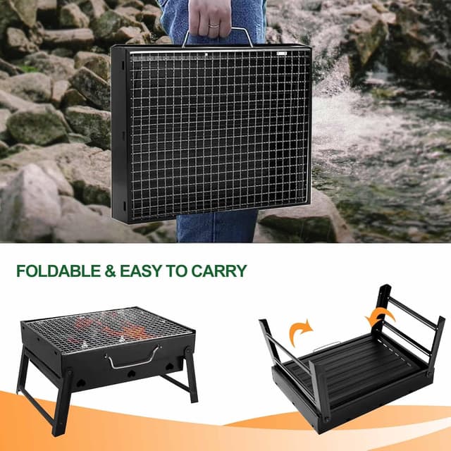 Detalle de BBQ Barbecue Grill Portable Charcoal Grill ⛔