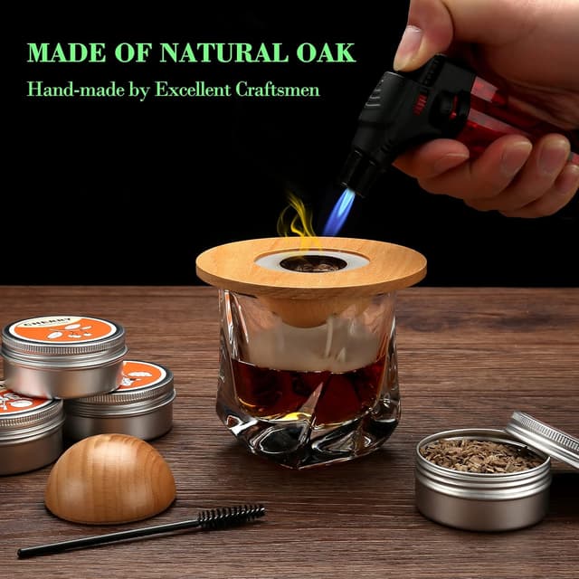 Detalle de TMEOIIPY Cocktail Smoker Kit 4 Holzchips
