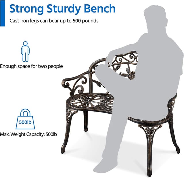 Thumbnail 6 de Yaheetech Banco de Exterior 2–3 Plazas