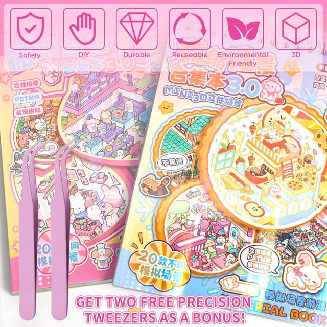 Thumbnail 6 de Kunoli 3D House Sticker Kit 40 sets 🧩