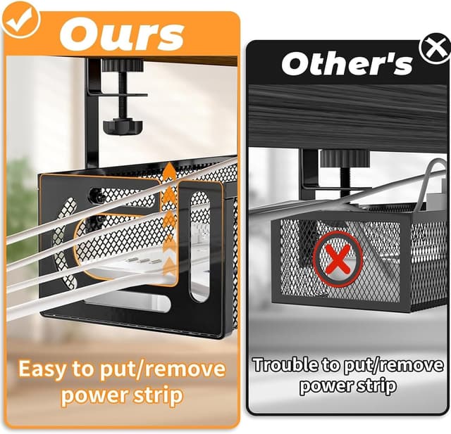 Thumbnail 4 de Tivddikun 64 cm under-desk cable organiser for standing desk