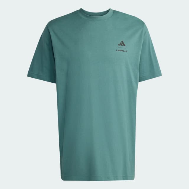 Detalle de adidas LESMILLS Globe Graphic T-Shirt en verde