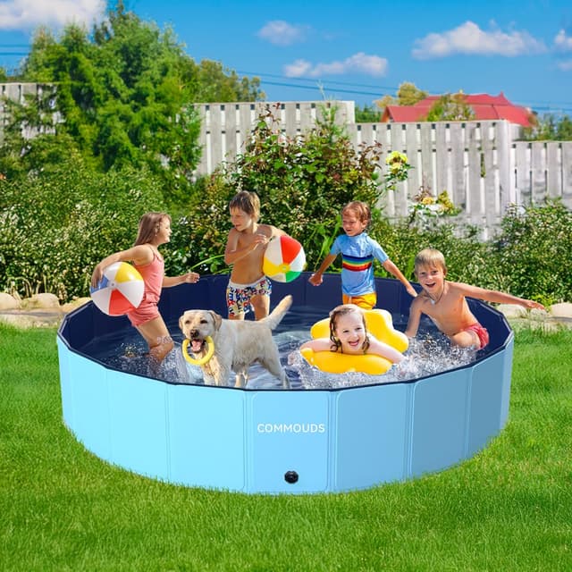 Thumbnail 6 de COMMOUDS 87-Inch Large Foldable Dog Pool for Bathing and Water Play