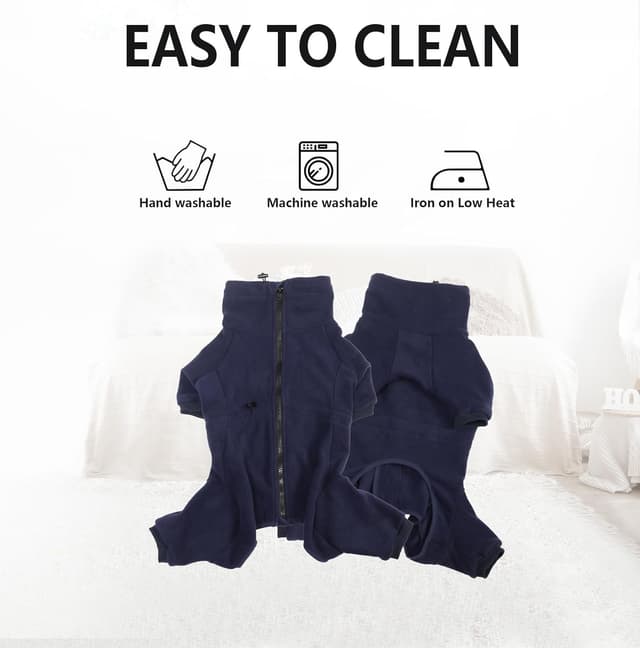 Thumbnail 6 de babepet Cosy Dog Fleece with Legs (Full-body dog jacket) – Navy, XXL