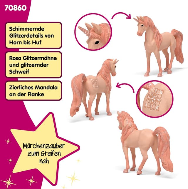 Detalle de schleich BAYALA Einhorn-Stute Peach 70860 (ab 5 Jahren) – detailgetreue Sammelfigur