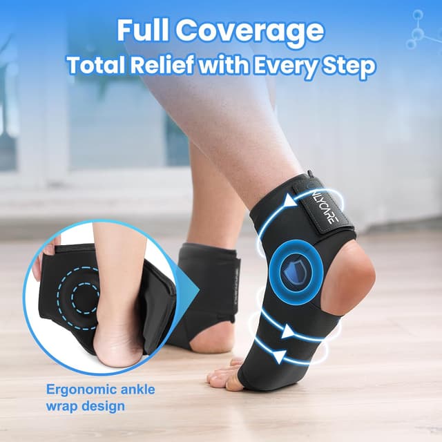 Detalle de ONLYCARE Ankle Ice Pack Wrap – soft gel wrap for hot & cold therapy