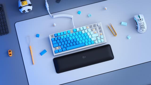 Detalle de GLORIOUS Gaming câble de clavier spiralé Premium USB-A vers USB-C (Ghost White) anti-emmêlement
