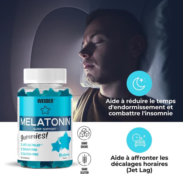 Thumbnail 1 de Weider PACK DUO Melatonin Gummies 2x60 🍬