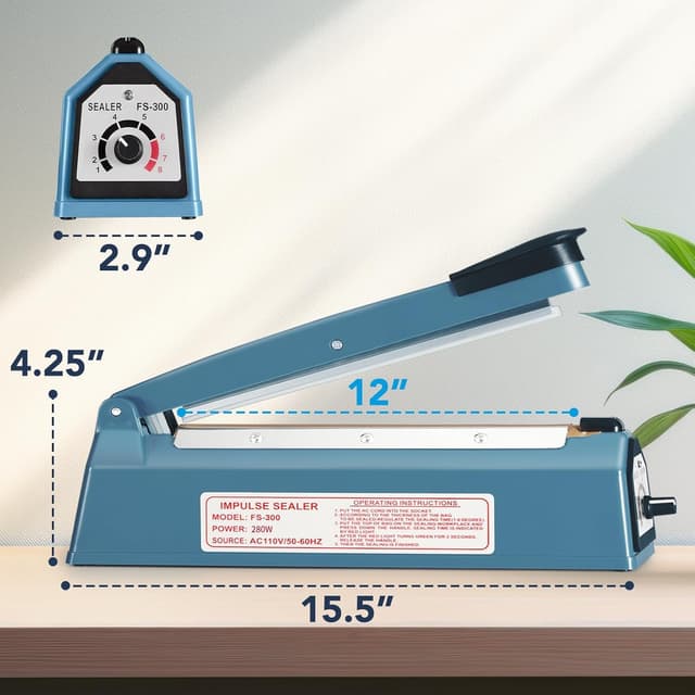 Detalle 2 de METRONIC 12 Inch Impulse Heat Sealer for Bags