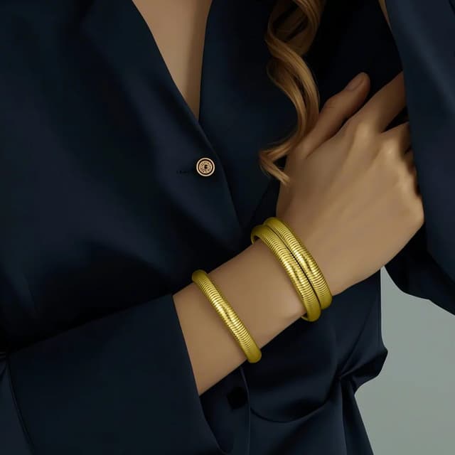 Thumbnail 4 de Emibele Bangle Bracelet Set 8mm Stackable Bracelets