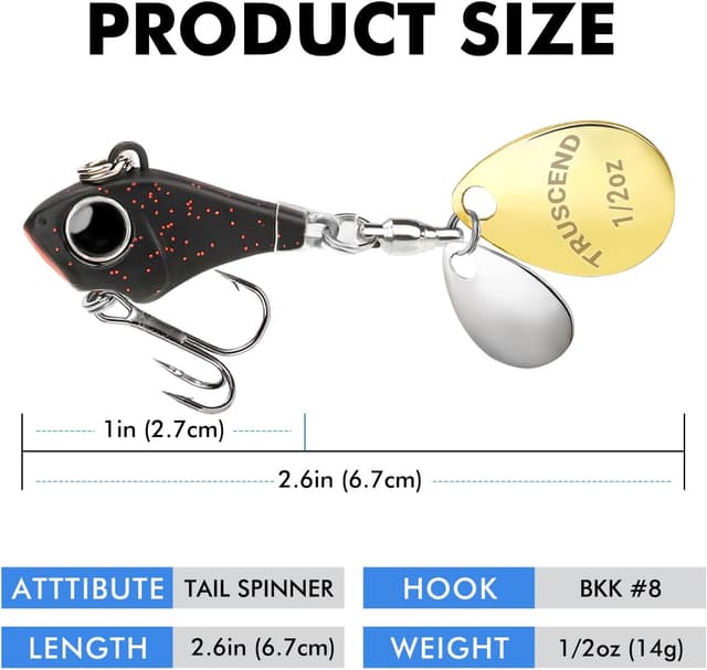 Thumbnail 5 de TRUSCEND Ultimativer Suchköder VIBE-Spinner 1 Stück 🎣