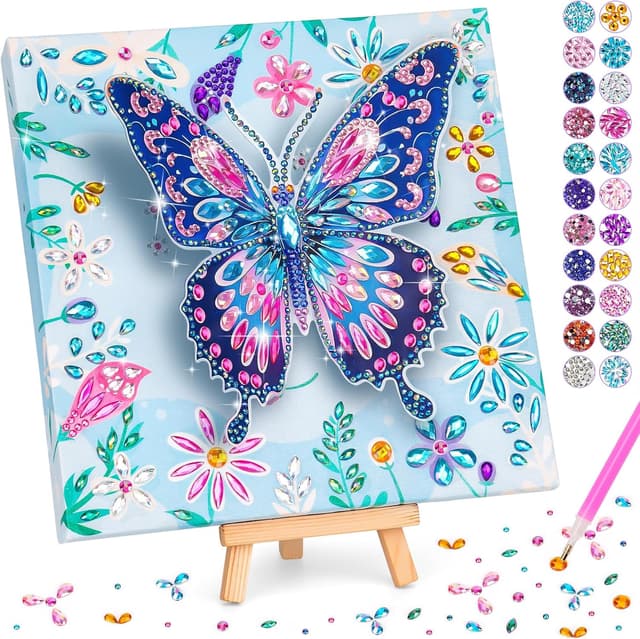 Imagen de Diamond Painting 3D Butterfly Kit for Ages 8–10 🎨 en OfertitasTOP