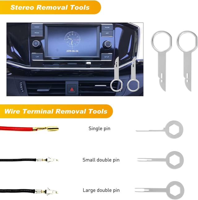 Detalle 2 de GOOACC 19-Piece Trim Removal Tool Set for Car Panels, Clips & Fasteners (with Storage Bag)