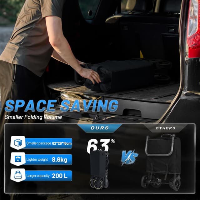 Thumbnail 5 de TIMBER RIDGE Festival Trolley 200L camping cart 🛒