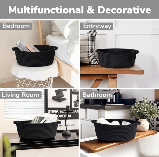 Thumbnail 4 de TIMEYARD Aufbewahrungskorb Schwarz 30x20x12 cm